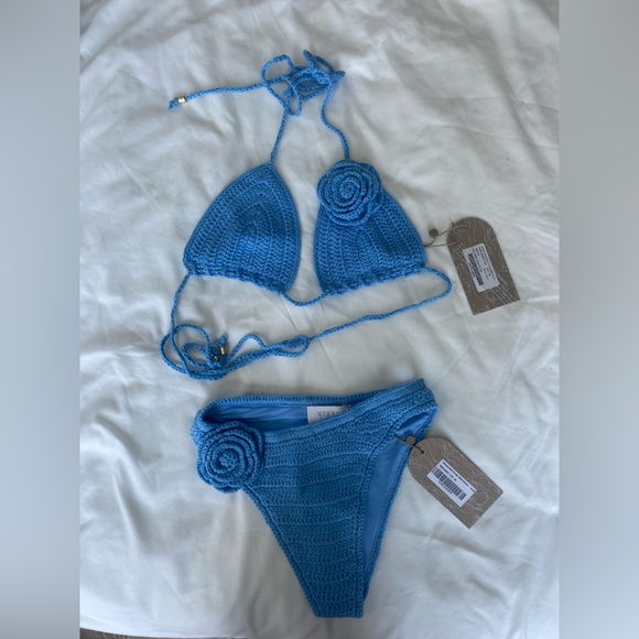 NWT Meshki Rose Crochet Bikini - Picture 6 of 6